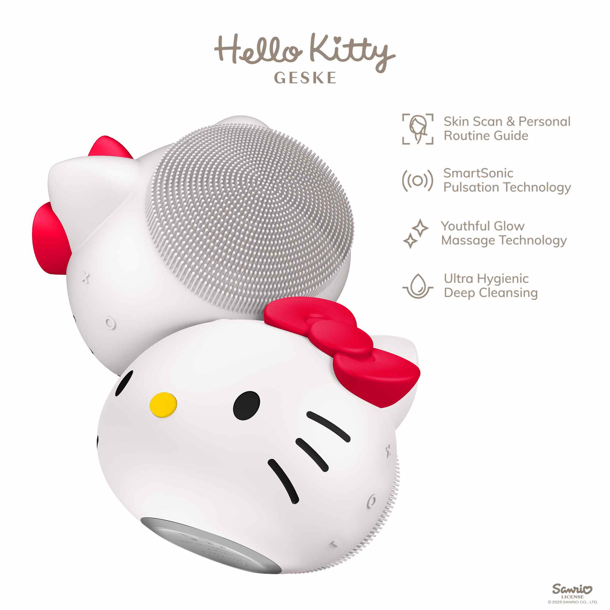 Sonic Facial Brush - 4 em 1 - Hello Kitty Starlight