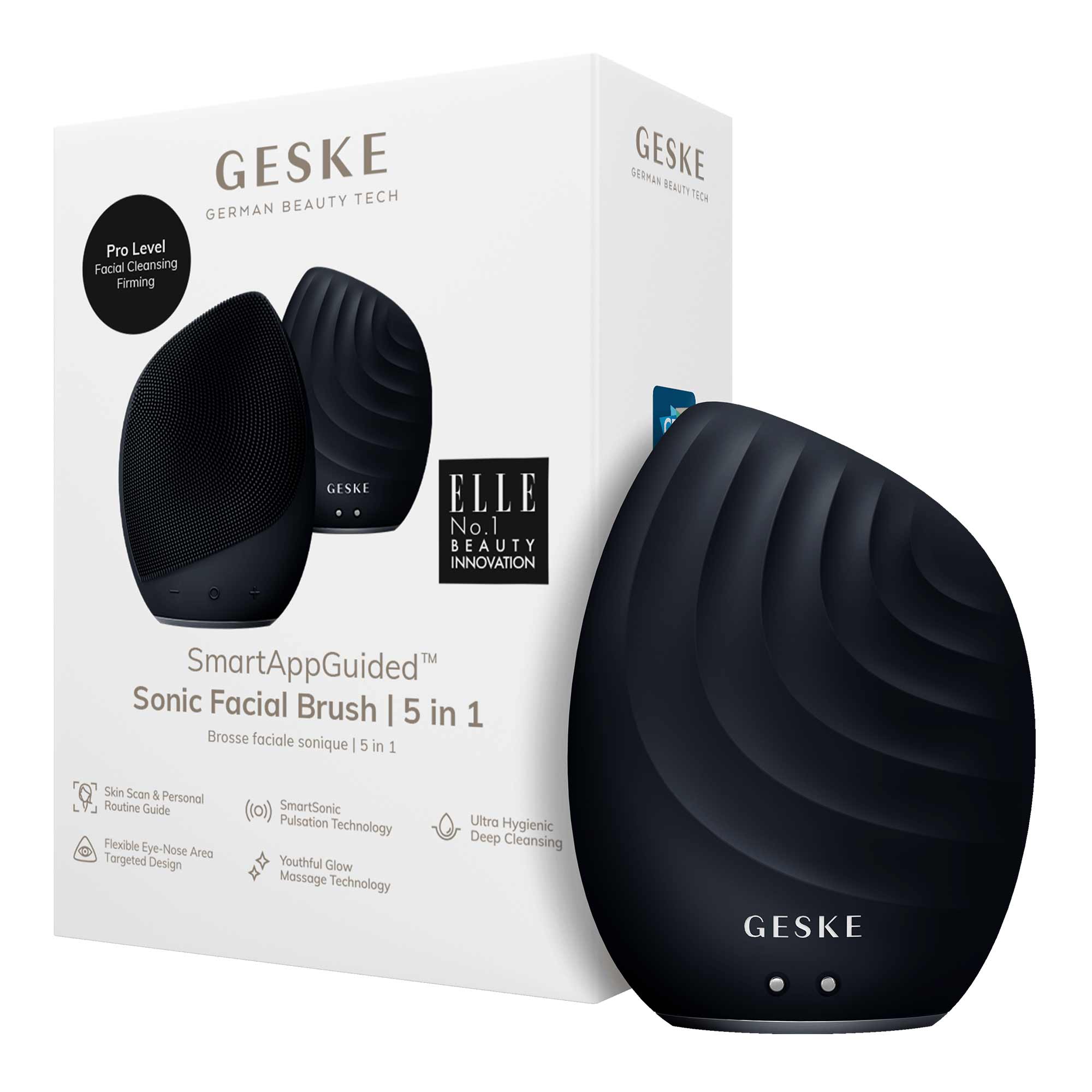 Cepillo facial sónico 5 en 1 negro