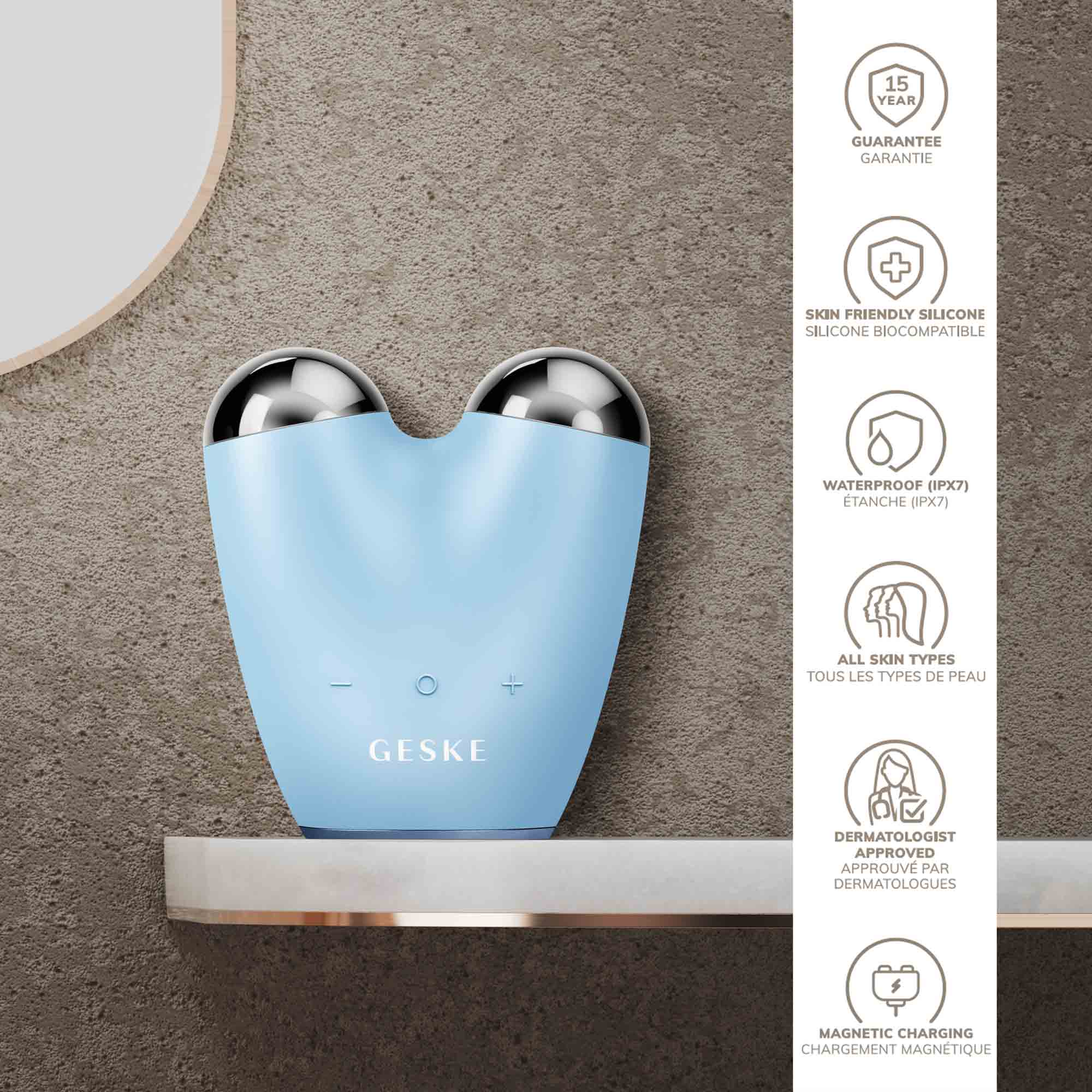 Microcorriente Lifting Facial 6 en 1 Aguamarina