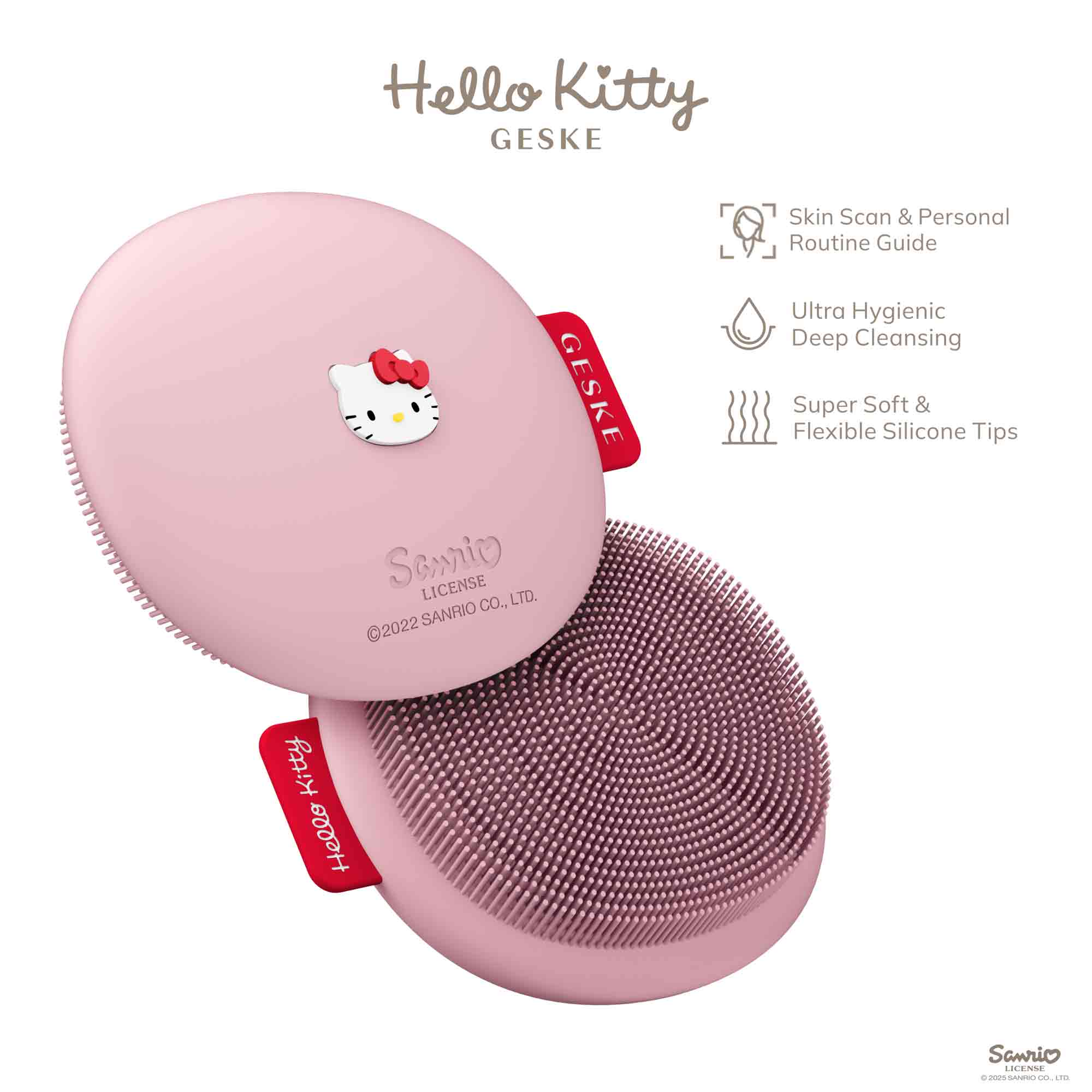 Facial Brush - 4 em 1 - Hello Kitty Pink