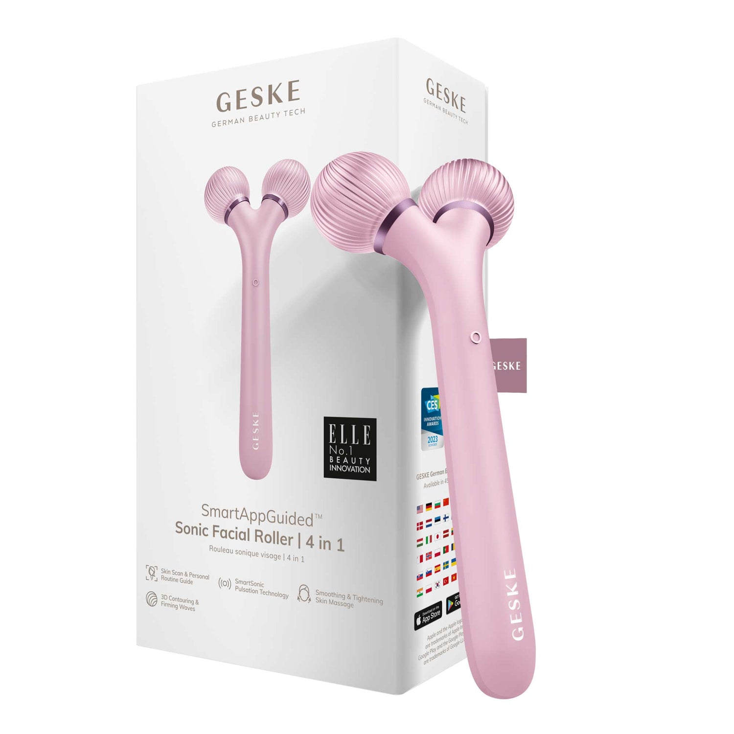 Sonic Facial Roller 4 em 1 Pink