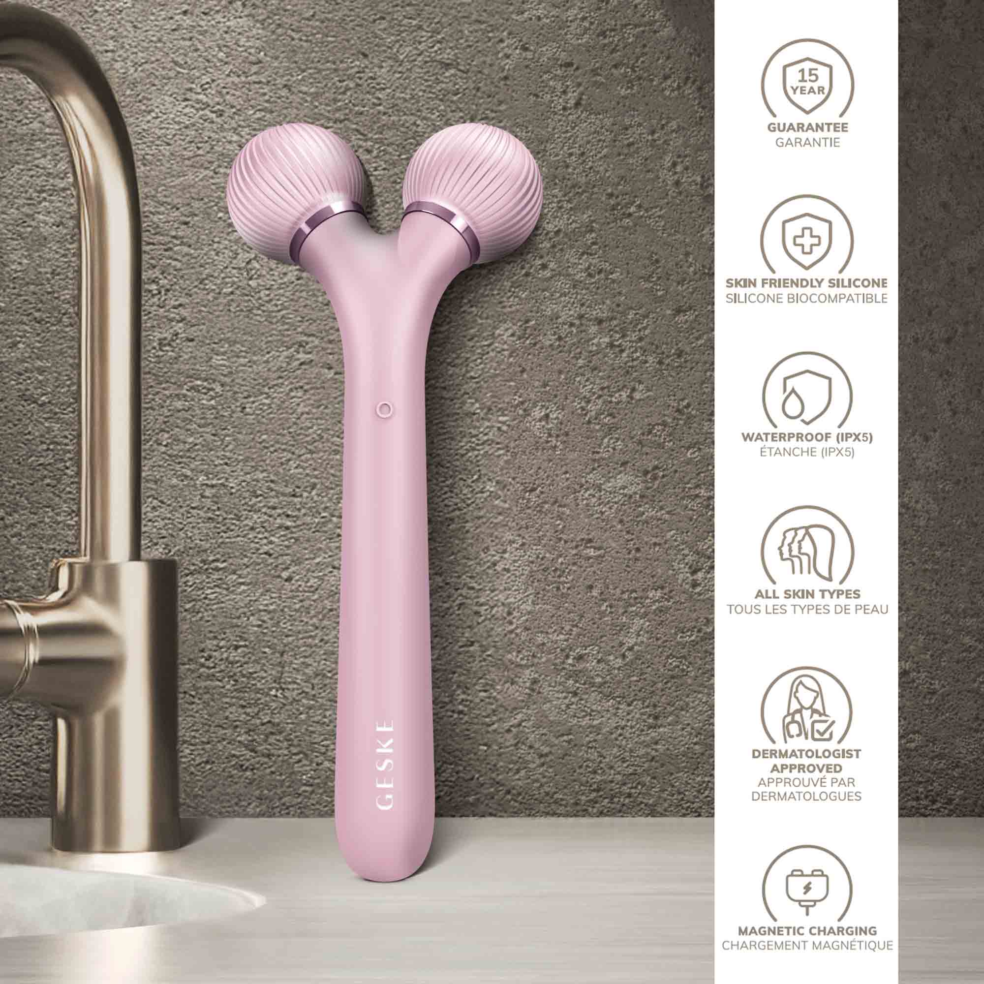 Sonic Facial Roller 4 em 1 Pink