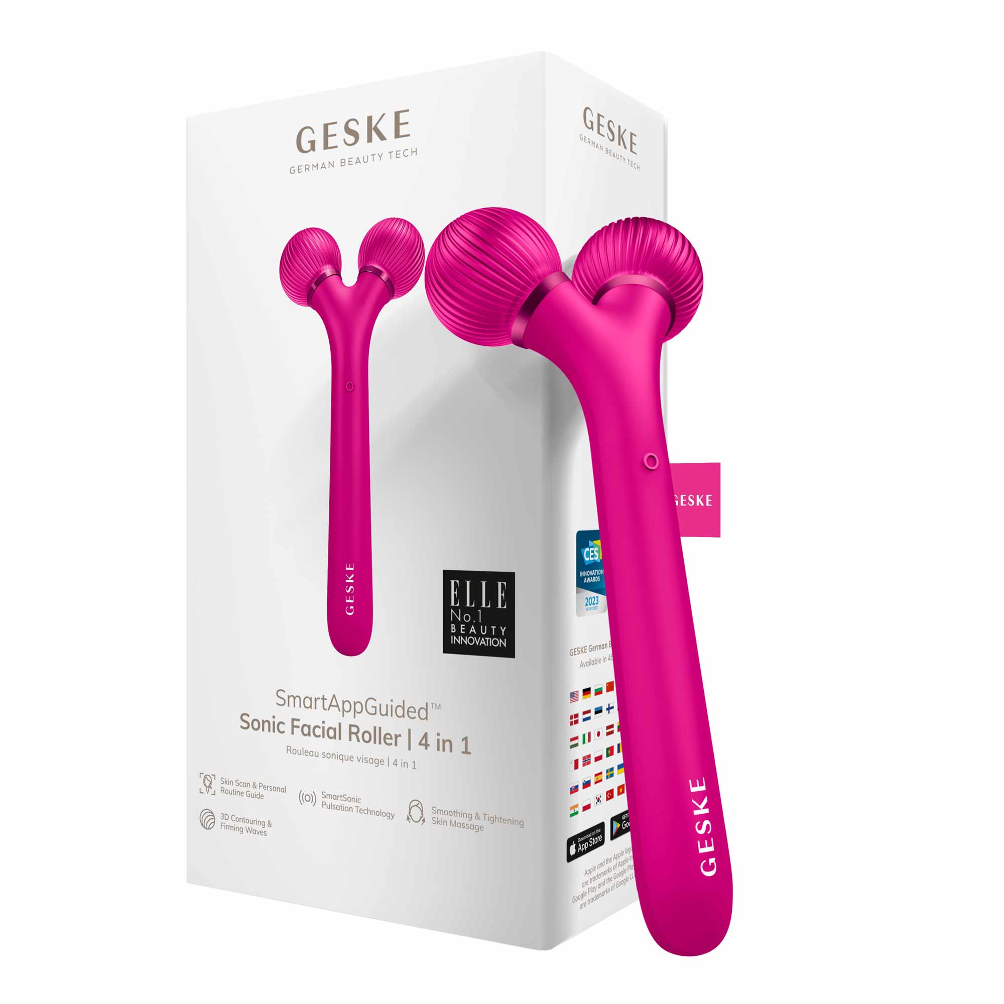 Sonic Facial Roller 4 em 1 Magenta