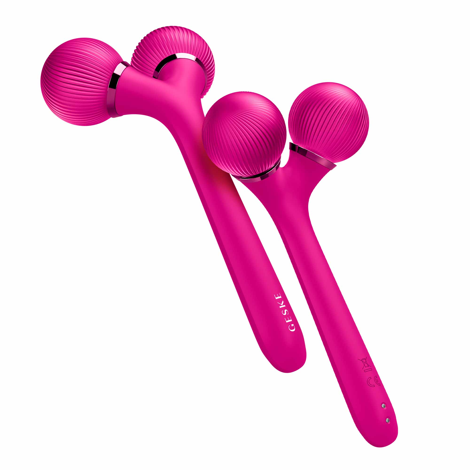 Rodillo facial y corporal sónico 4 en 1 magenta