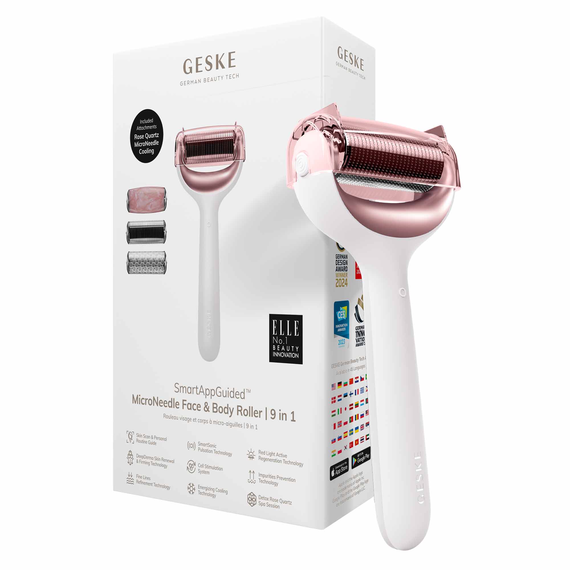 Rodillo facial y corporal con microagujas 9 en 1 Starlight