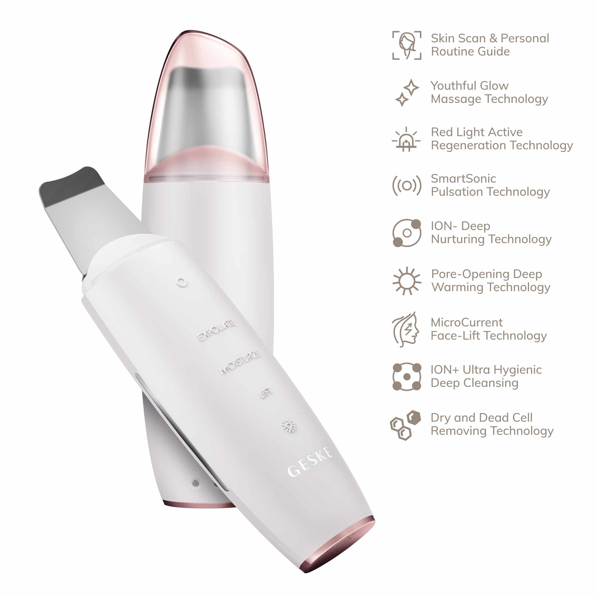 MicroCurrent Skin Scrubber & Blackhead Remover - 9 em 1 - Starlight