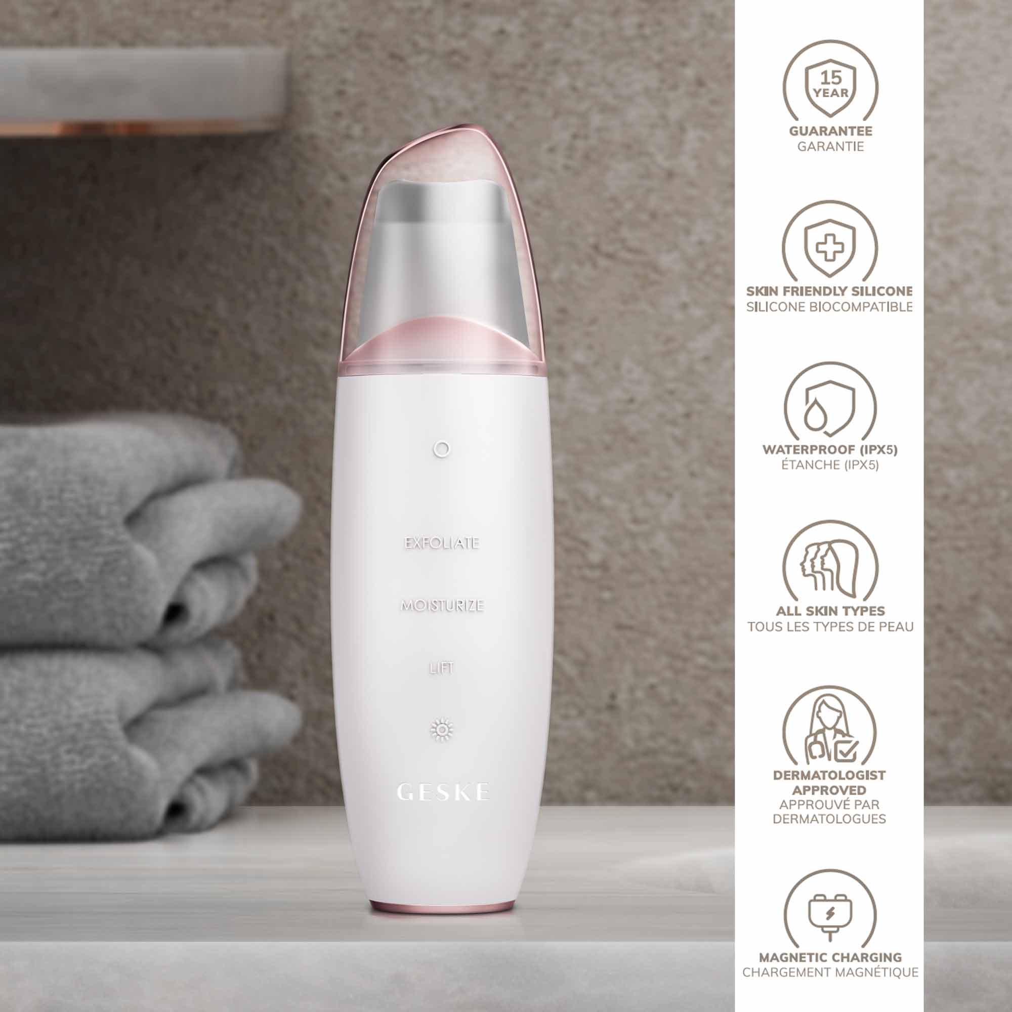 MicroCurrent Skin Scrubber & Blackhead Remover - 9 em 1 - Starlight