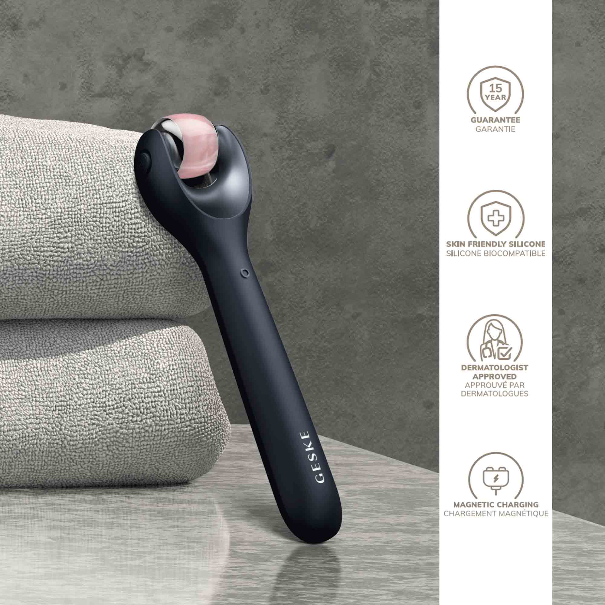 MicroNeedle Face Roller 9 em 1 Black