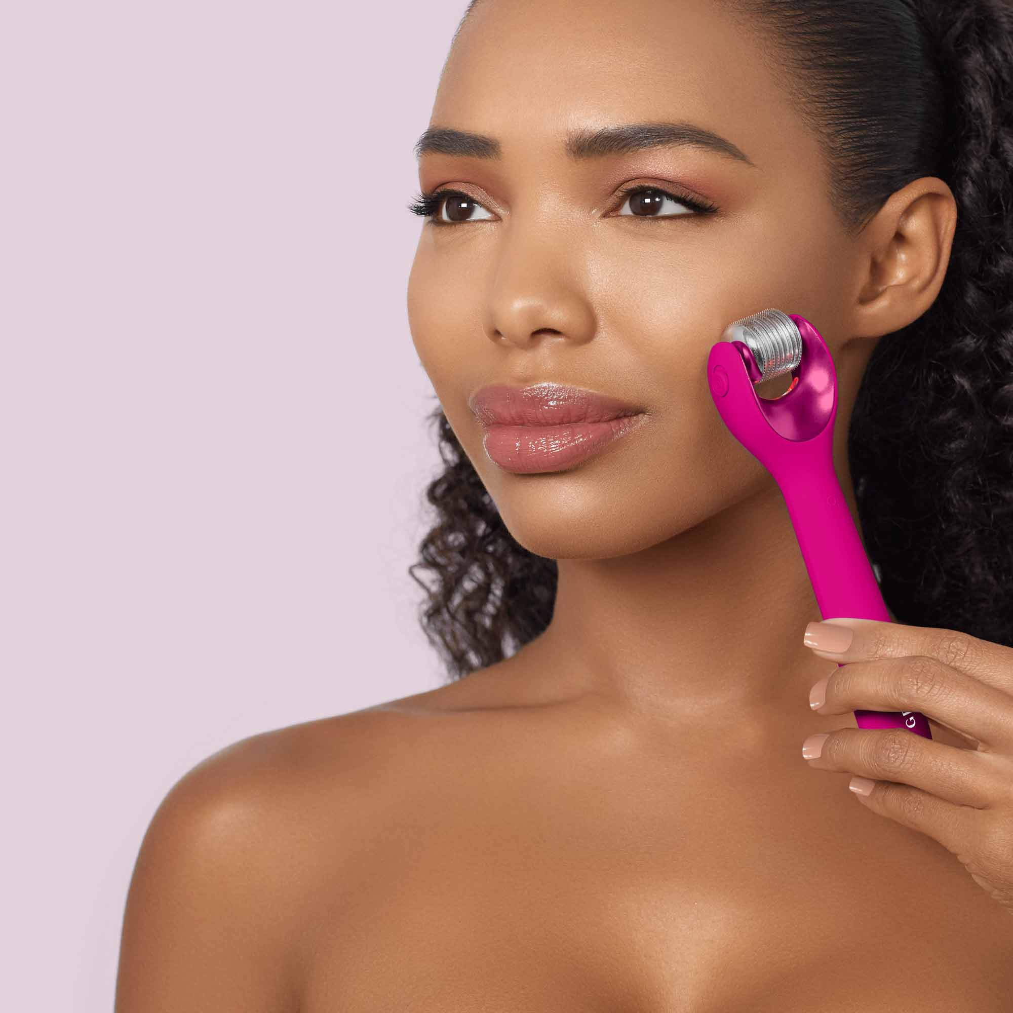 MicroNeedle Face Roller - 9 em 1 - Magenta