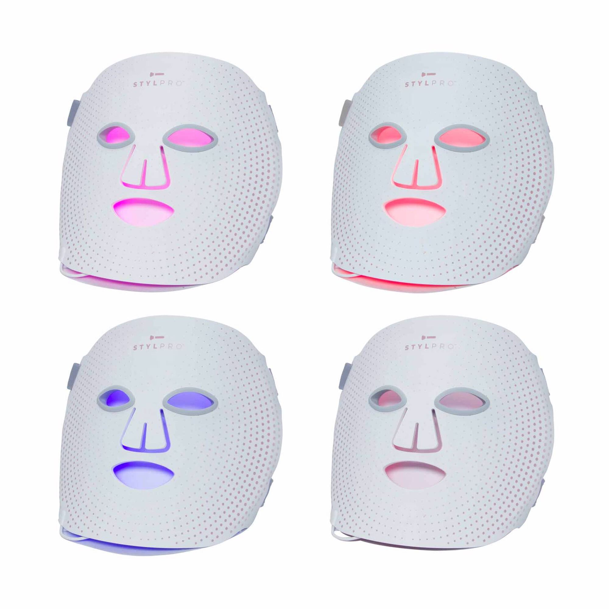 Máscara facial LED de longitud de onda StylPro con luz roja y azul