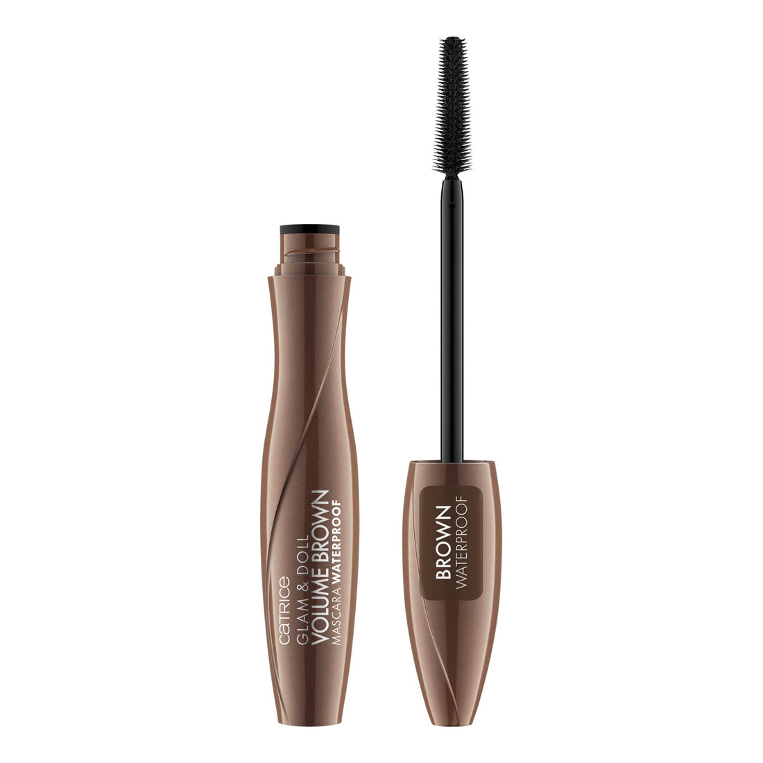 Máscara de volume castanha à prova de água Glam &amp; Doll