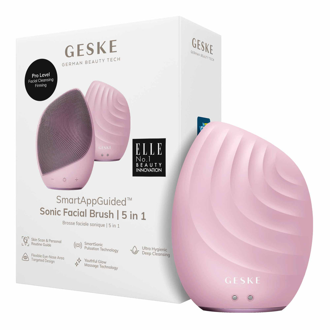 Sonic Facial Brush 5 in 1 Pink