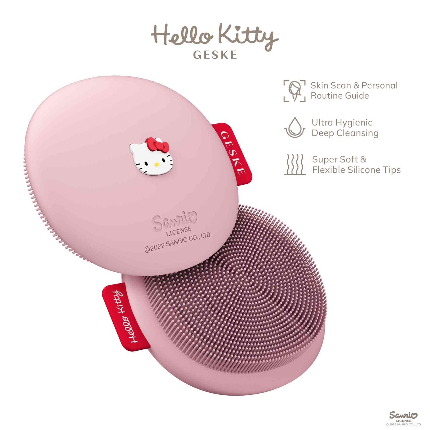 Facial Brush - 4 em 1 - Hello Kitty Pink