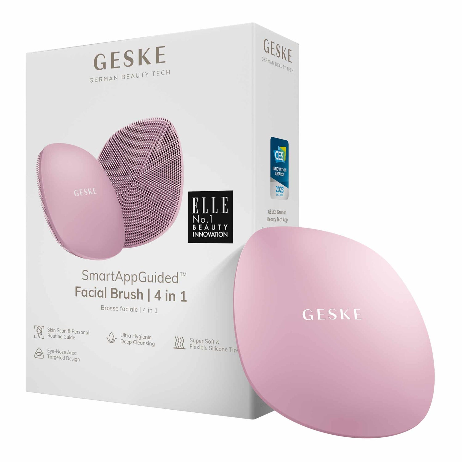 Cepillo facial rosa 4 en 1