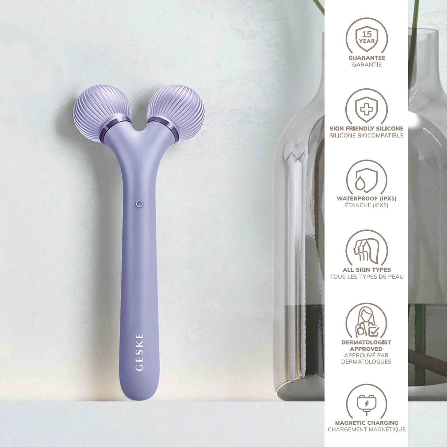 Sonic Facial Roller - 4 em 1 - Purple