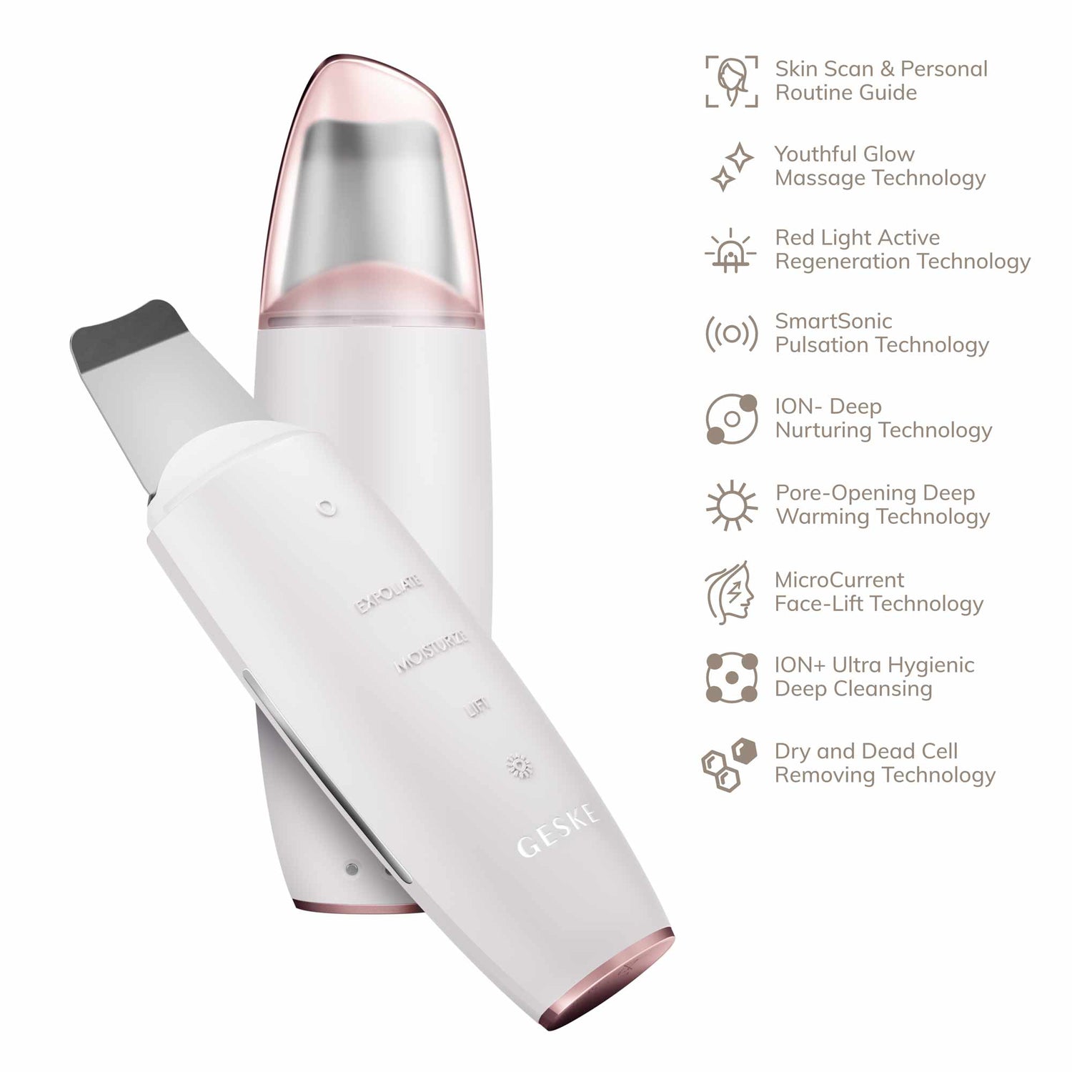 MicroCurrent Skin Scrubber &amp; Blackhead Remover - 9 em 1 - Starlight