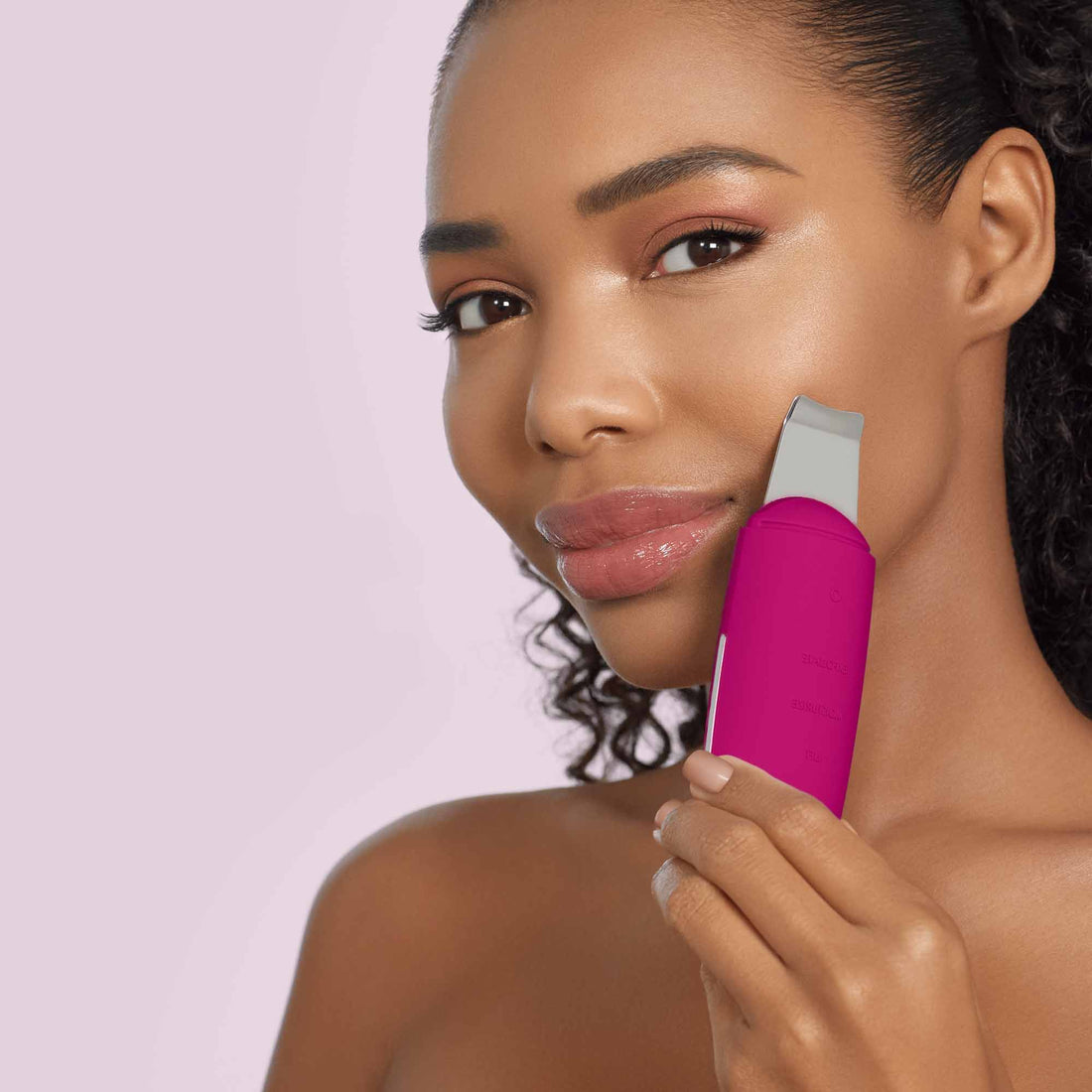 MicroCurrent Skin Scrubber &amp;amp; Blackhead Remover - 9 in 1 - Pink