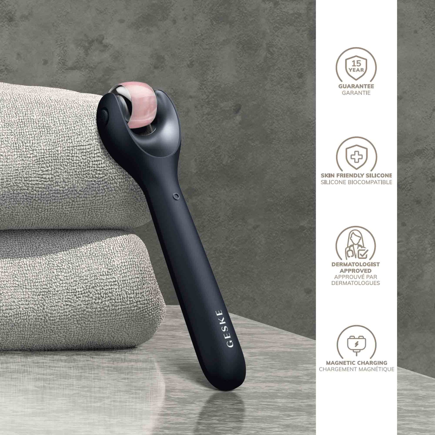 MicroNeedle Face Roller 9 em 1 Black
