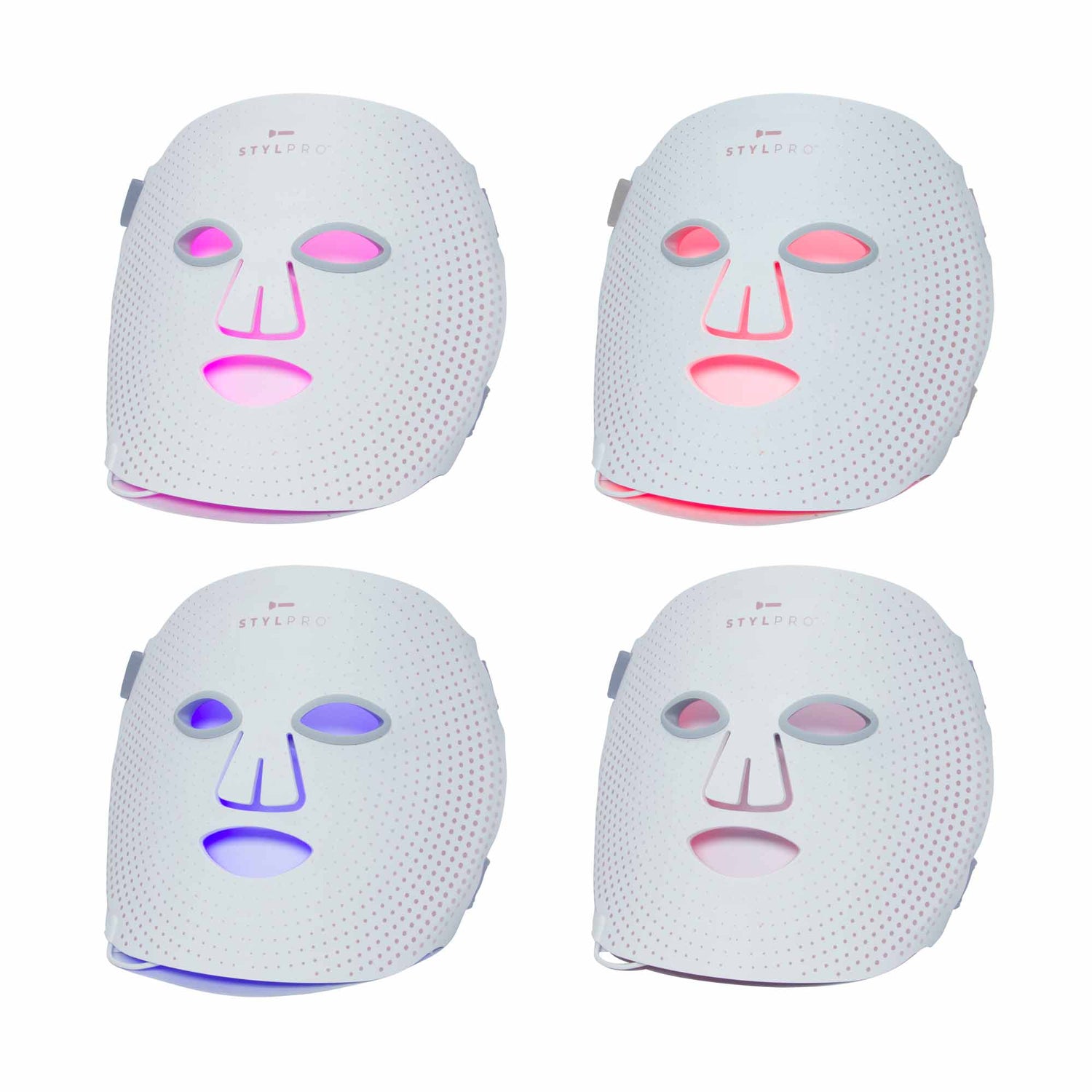 Máscara facial LED de longitud de onda StylPro con luz roja y azul